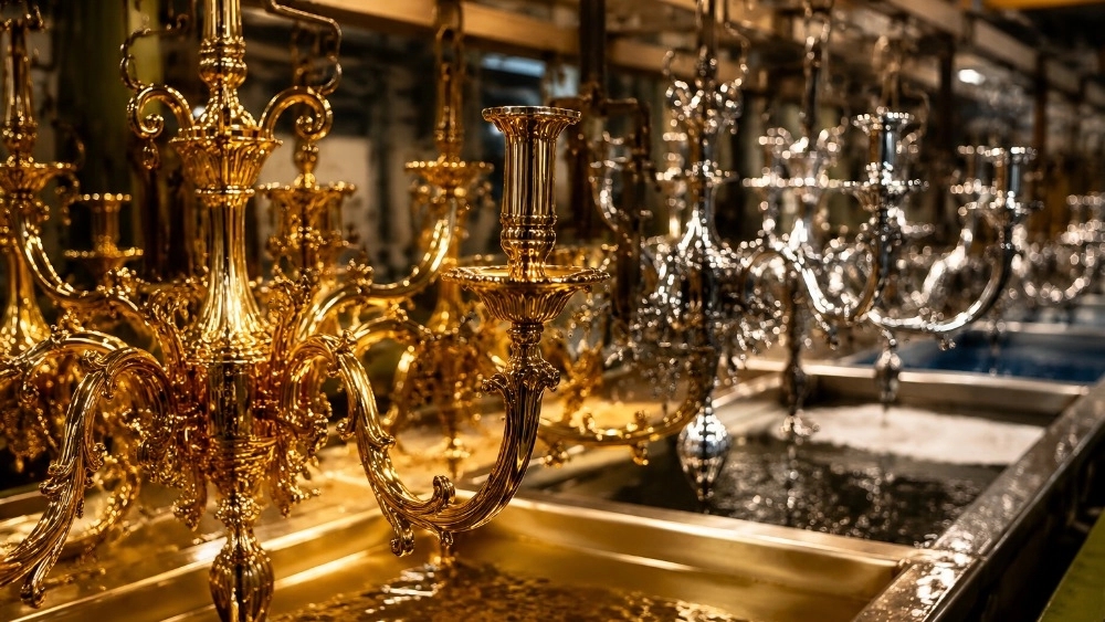 Iron and brass chandelier plating with high durability in Tehran